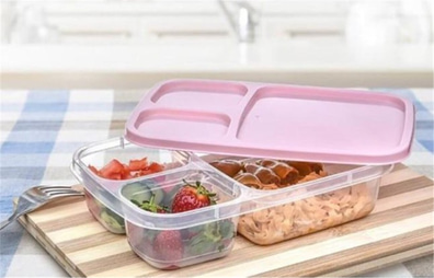 Freshlife Jolly Dikdörtgen 3 Bölmeli Saklama Kabı 1,2lt D-208