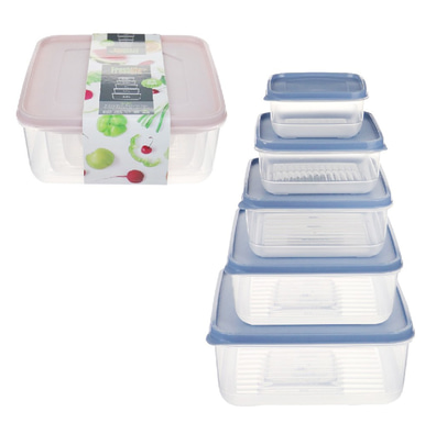 Freshlife Rubby Kare Saklama Kabı 5li Set D-391