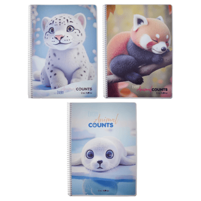 Hayvan Desenli A4 Kareli Defter