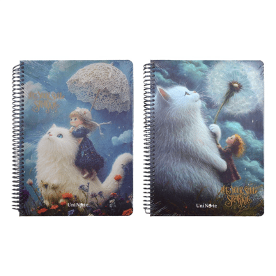 Kedi Desenli Çizgili Defter