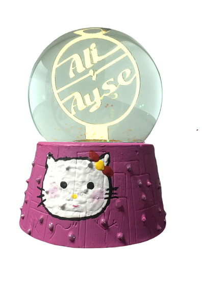 Kişiye Özel Kar Küresi Kedi Konsept