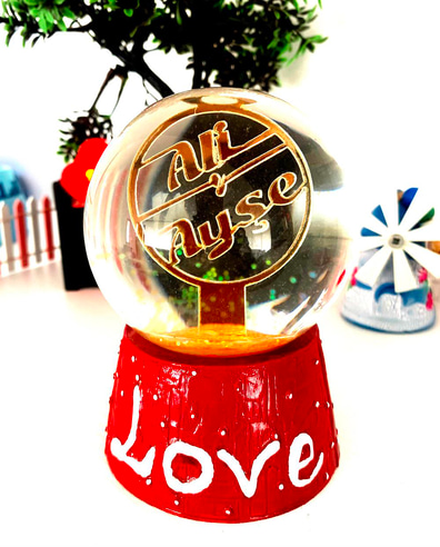 Kişiye Özel Kar Küresi Love