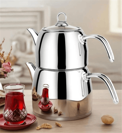 Lines Yıldız Çelik Çaydanlık Aile Boy Metal Kulp L-3083