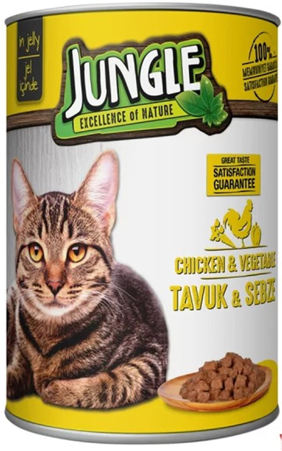 M-Jungle Kedi Tavuk-Sebze Konservesi 415gr
