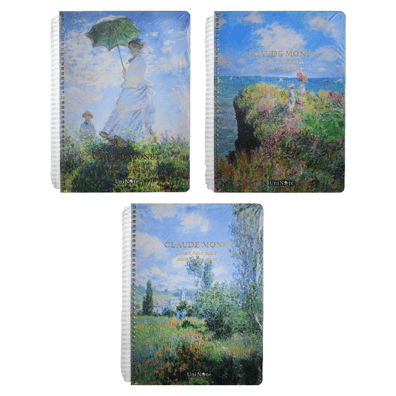 Monet Desenli Kareli Defter