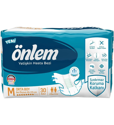 Önlem Bel Bantlı Yetişkin Hasta Bezi 30 lu Medıum
