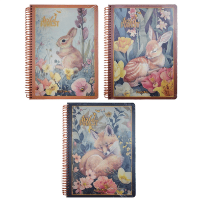 Orman Desenli Sert Kapak Defter