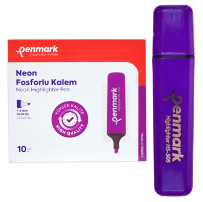 Penmark Neon Fosforlu Kalem Lila Özel Renk İşaretleme - HS-505-05
