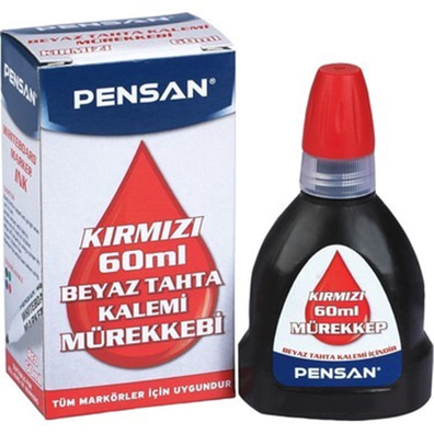 Pensan 4009 Kırmızı Tahta Kalem Mürekkebi 100ml