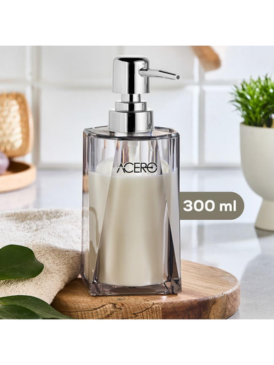 Akrilik Sıvı Sabunluk 300 Ml Şeffaf Antrasit 1993