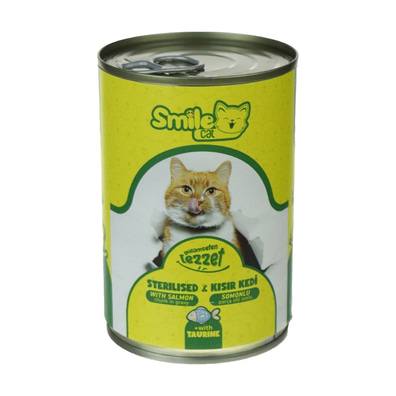 Smile Kedi Mama Kısır Kedi Konserve 400gr Somonlu