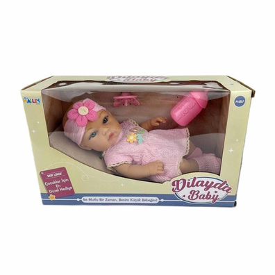 Tam Kauçuk 32 Cm Emzik Ve Biberonlu Oyuncak Bebek Sh59823