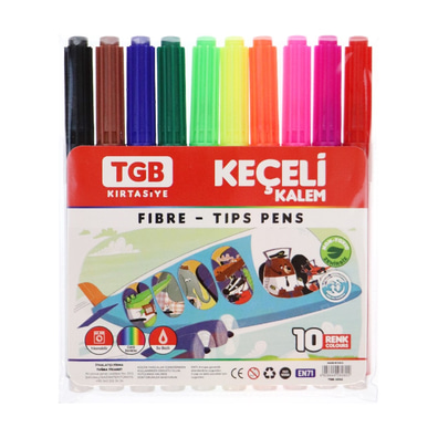 Tgb-1041 Keçe Uçlu Kalem 10 Renk