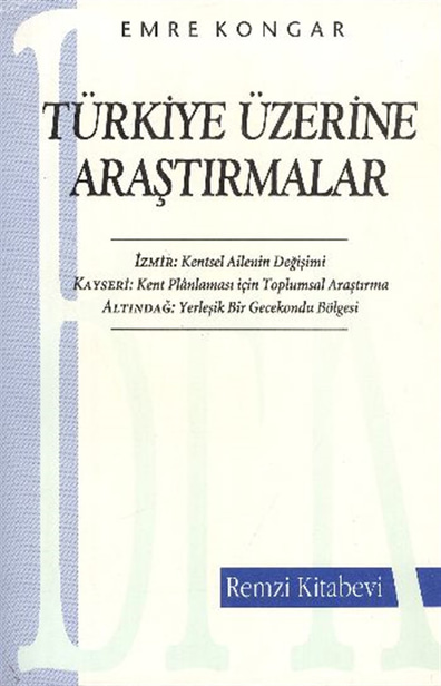 Türkiye Üzerine Araştırmalar Emre Kongar Remzi Kitabevi