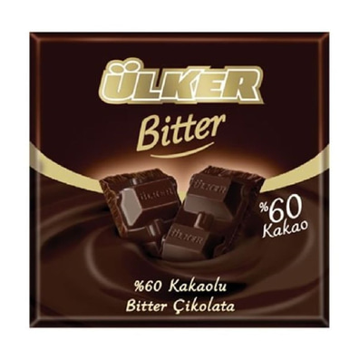 Ülker Kare Çikolata %60 Bitter 60 Gr (Kl:6)