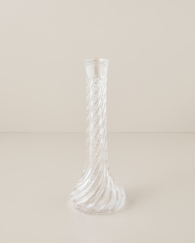 Aidan Cam Vazo 40 cm Şeffaf