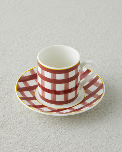 Almeda New Bone China 4 Parça 2 Kişilik Kahve Fincan Takımı 80 ml Bordo