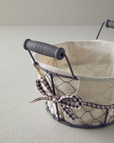 Aluna Metal Ekmek Sepeti Bej