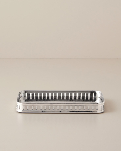Anabel Metal Dekoratif Tepsi 15x4 Cm Gümüş