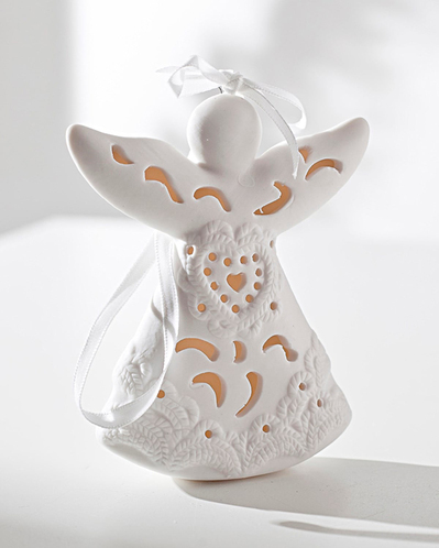 Angel Yılbaşı Ağacı Süsü 8,6x8,2x11,2 cm Beyaz