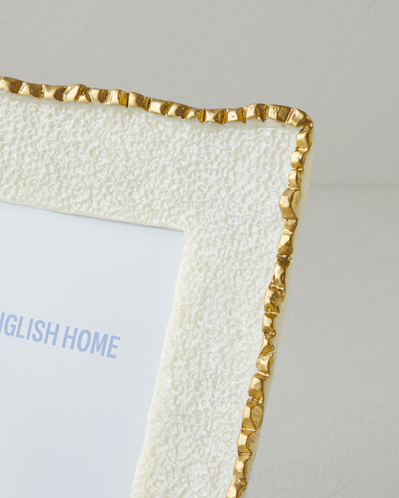 Ariella Reçine Çerçeve 10x15 cm Beyaz – Gold