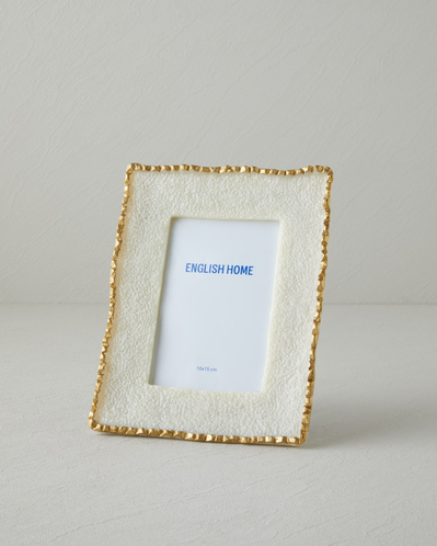 Ariella Reçine Çerçeve 10x15 cm Beyaz – Gold