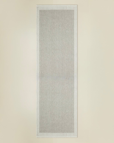 Arlo Halı 100x300 cm Gri-Beyaz