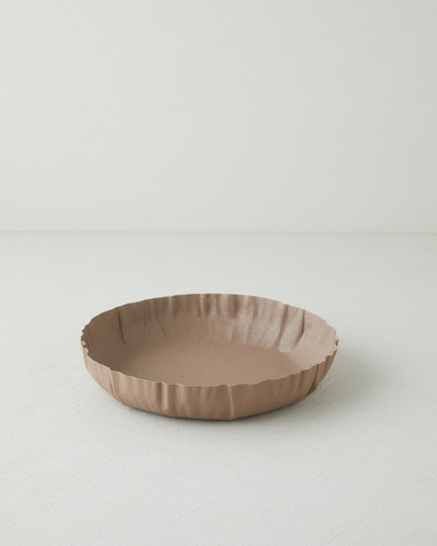 Avelia Metal Dekoratif Tepsi 30x5 cm Açık Kahverengi