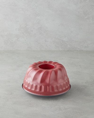 Baker’s Choice Karbon Çelik Klasik Borulu Kek Kalıbı 23x12 cm Kırmızı