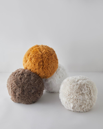 Bally Pelüş Dekoratif Kırlent 40 cm Ekru