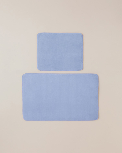 Basicline Kaydırmaz Taban Banyo Paspası Seti 60x80 cm + 40x60 cm Ortanca Lila