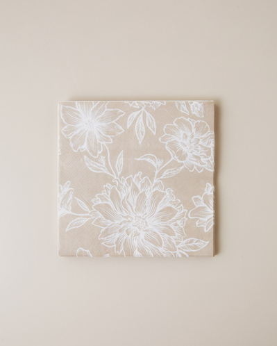 Beige Blossom Kağıt 20li Kağıt Peçete 33x33 cm Bej