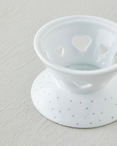 Beloved Porselen Isıtıcılı Demlik Seti 850 ml Beyaz