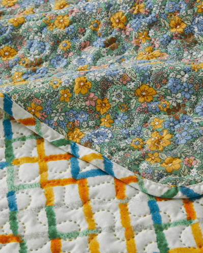 Bloom Rhombus  Tek Kişilik Çok Amaçlı Örtü 160x220 cm Yeşil
