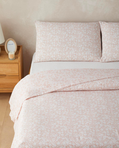 Blossira Kolay Ütülenir Çift Kişilik Çarşaflı Nevresim Takımı 200x220 cm Pembe