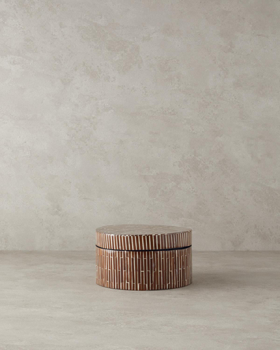 Boho Chic Bambu Dekoratif Kutu Kahverengi