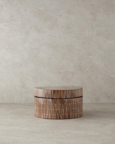 Boho Chic Bambu Dekoratif Kutu Kahverengi