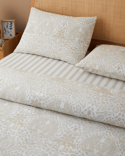 Boho Elegance Kolay Ütülenir Çarşaflı Tek Kişilik Nevresim Takımı 160x220 cm Bej