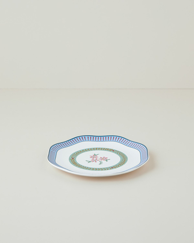 Botanical Romance New Bone Pasta Tabağı 20 cm Mavi - Yeşil