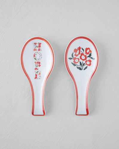 Bright Parade Melamin Kaşıklık 24 cm Kırmızı - Beyaz