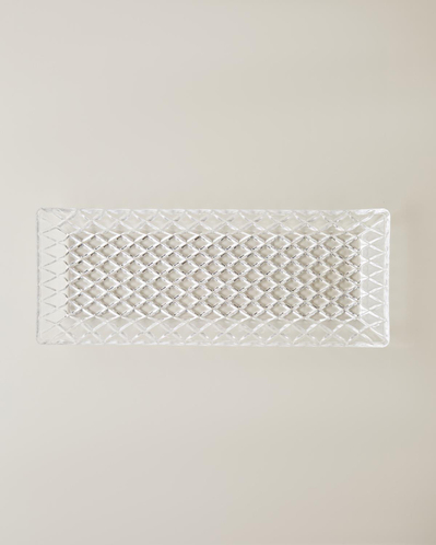 Cage Cam Kayık Tabak 39,5x15,5 cm Şeffaf