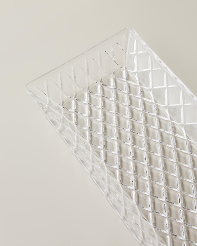 Cage Cam Kayık Tabak 39,5x15,5 cm Şeffaf