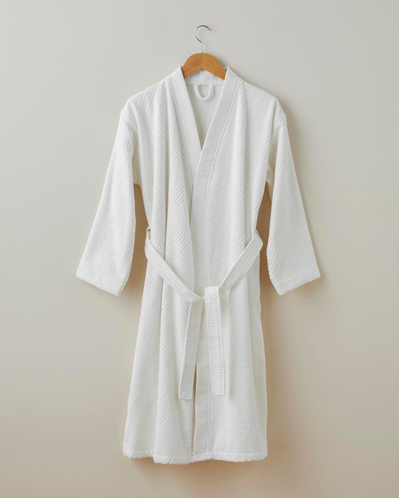 Chic Diamond Pamuk Bornoz Fildişi