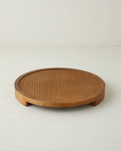 Cleo Rattan Dekoratif 36,5x36,5x3,5 cm Kahverengi