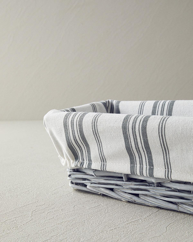 Coastal Hasır Ekmek Sepeti Gri