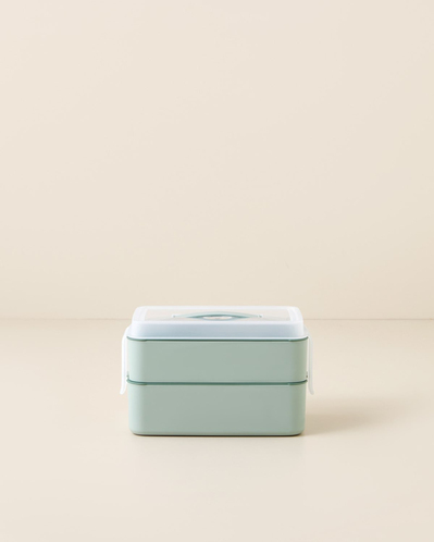 Collotte Plastik 4 Parça Lunch Box Saklama Kabı 10,5x17 cm Yeşil