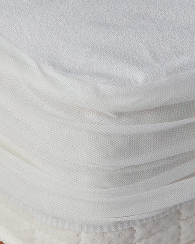 Comfort Pamuklu Sıvı Geçirmez Çift Kişilik Yatak Koruyucu Alez 180x200 + 30 cm Beyaz