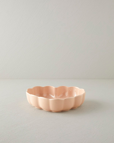 Cottage Stoneware Kalp Fırın Kabı 26,5x24,5 cm Açık Pembe