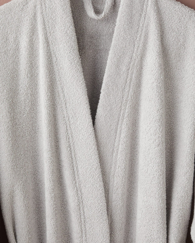 Cotton Line %100 Pamuk Bornoz Açık Gri 360 G/m²