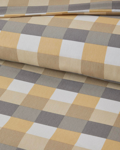 Cuby Kolay Ütülenir Çift Kişilik Nevresim Seti 200x220 cm Gri-Hardal